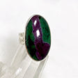 Ruby in Zoisite Oval Ring with a Hammered Band Size 8 KRGJ3251 - Nature's Magick