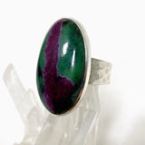 Ruby in Zoisite Oval Ring with a Hammered Band Size 8 KRGJ3251 - Nature's Magick