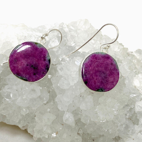 Ruby in Zoisite Round Earrings KEGJ1509 - Nature's Magick