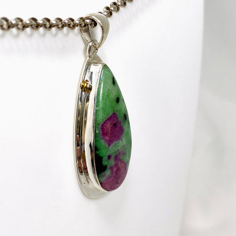 Ruby in Zoisite Teardrop Pendant in a Decorative Setting KPGJ4494 - Nature's Magick