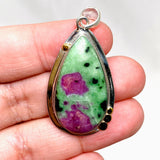 Ruby in Zoisite Teardrop Pendant in a Decorative Setting KPGJ4494 - Nature's Magick