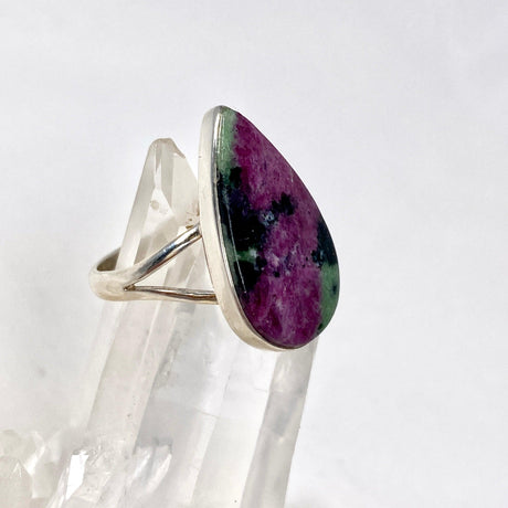 Ruby in Zoisite teardrop ring s.8 KRGJ2443 - Nature's Magick