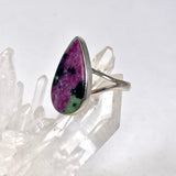 Ruby in Zoisite teardrop ring s.8 KRGJ2443 - Nature's Magick