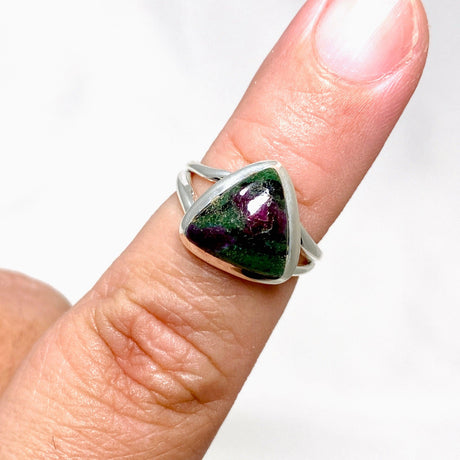 Ruby in Zoisite Triangle Split Band Ring Size 6 KRGJ3254 - Nature's Magick