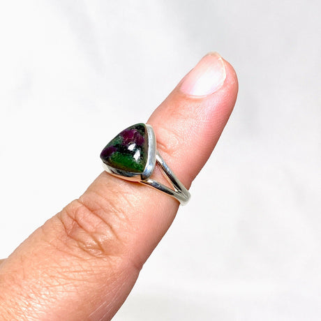 Ruby in Zoisite Triangle Split Band Ring Size 6 KRGJ3254 - Nature's Magick