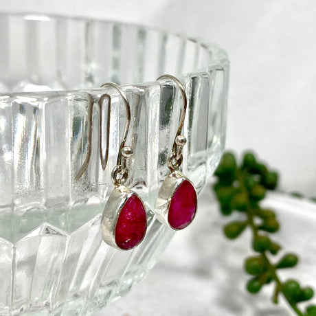 Ruby petite teardrop faceted earrings R2363-RBD - Nature's Magick