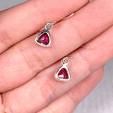 Ruby petite triangular faceted earrings R2363-RBT - Nature's Magick