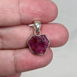 Ruby Raw Hexagonal Pendant KPGJ3341 - Nature's Magick