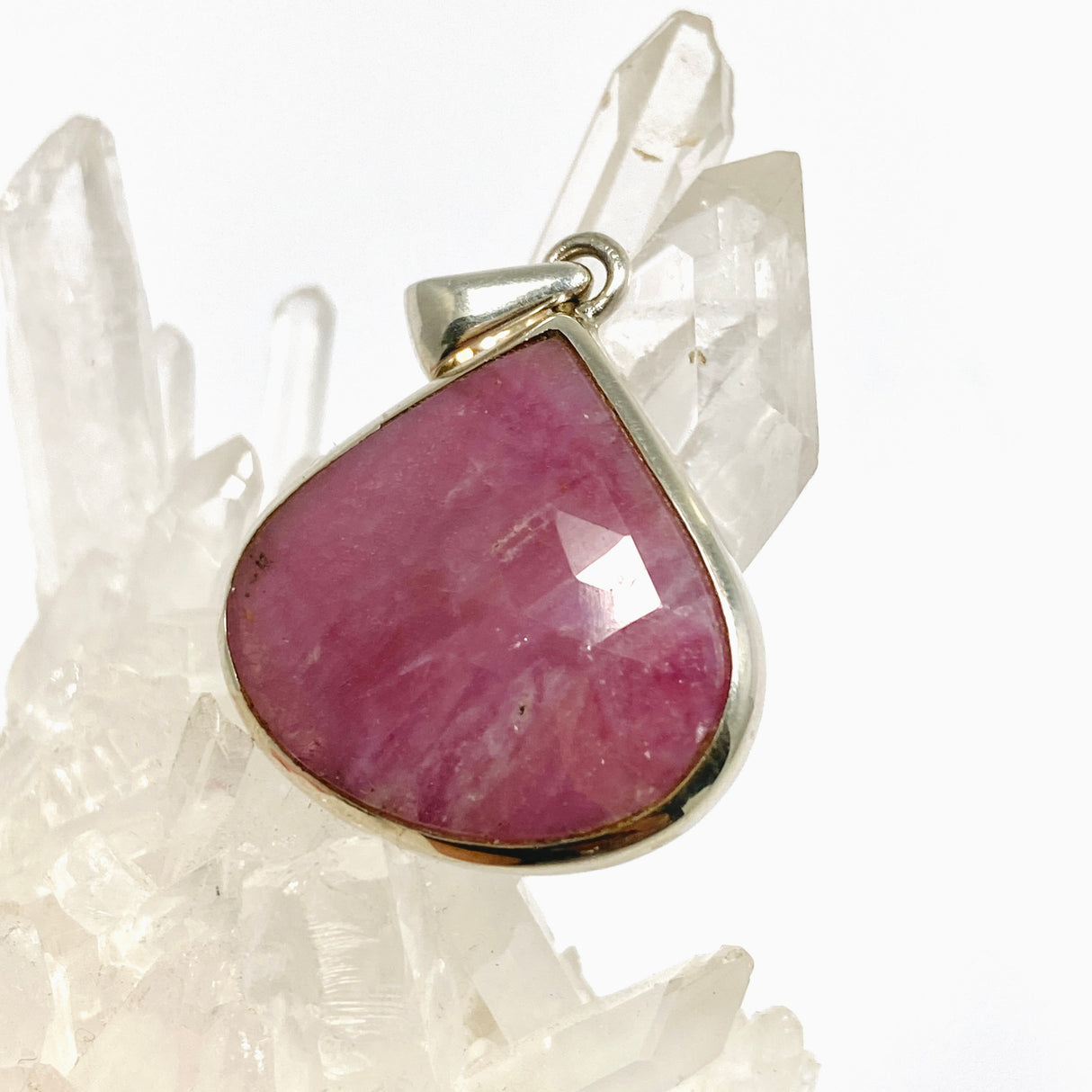 Ruby Teardrop Faceted Pendant PPGJ1212