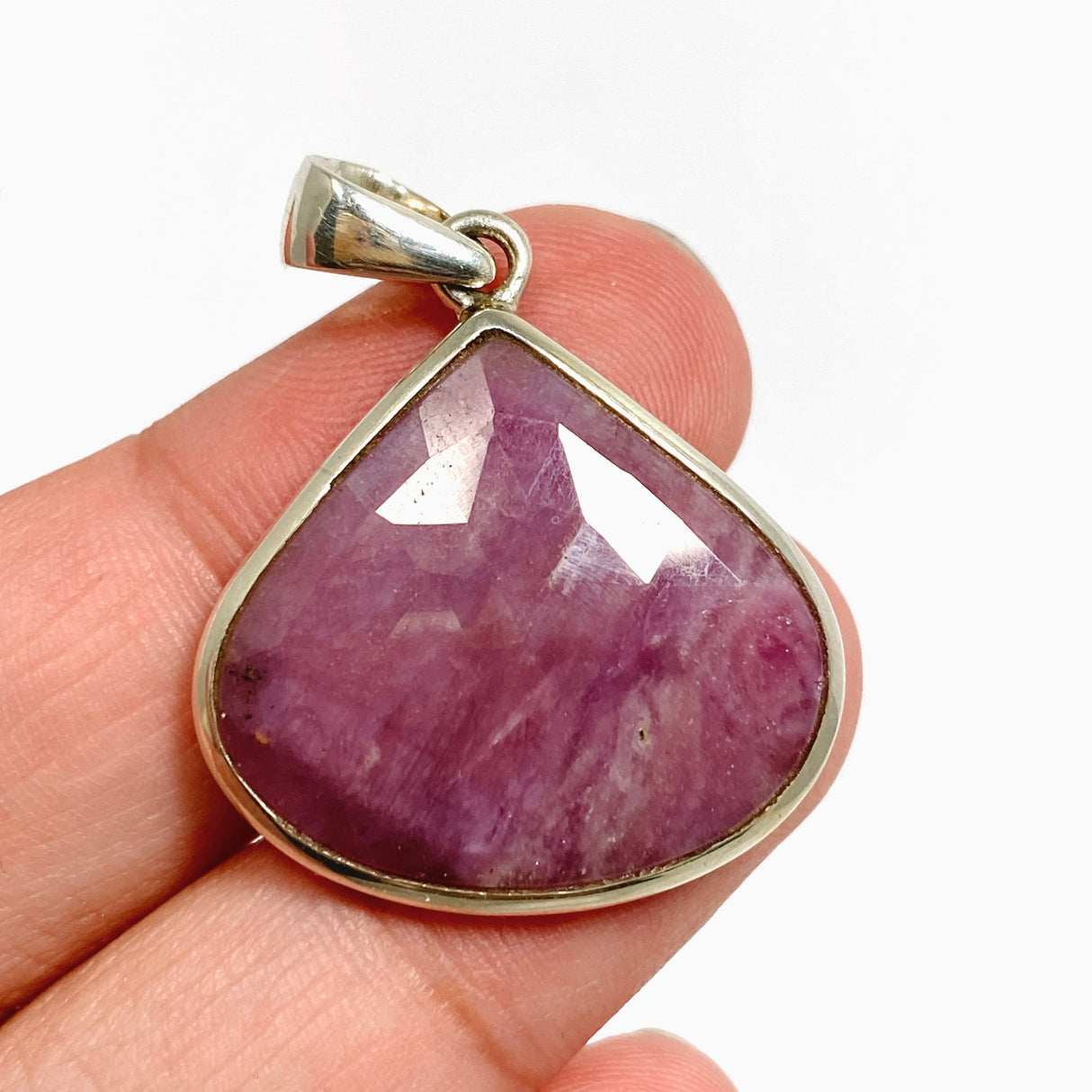 Ruby Teardrop Faceted Pendant PPGJ1212
