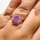 Raw Ruby Hexagonal Fine Band Ring R3-HEX Size 10