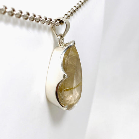 Rutilated Quartz Faceted Teardrop Pendant PPGJ713 - Nature's Magick