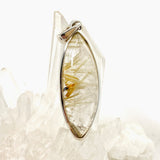 Rutilated Quartz Marquise Cabochon Pendant PPGJ837