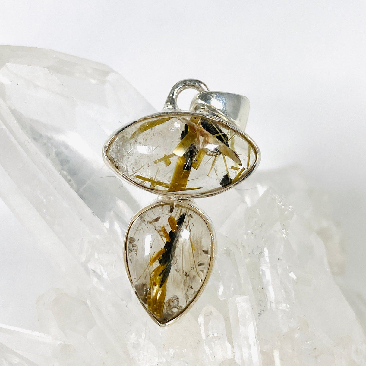 Rutilated Quartz Multi Stone Pendant KPGJ4117 - Nature's Magick