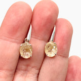 Rutilated Quartz Oval Faceted Earrings PEGJ199