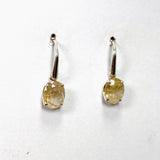 Rutilated Quartz Oval Faceted Earrings PEGJ199