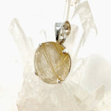 Rutilated Quartz Round Faceted Pendant PPGJ840