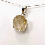 Rutilated Quartz Round Faceted Pendant PPGJ840