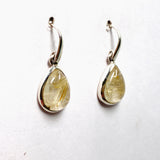 Rutilated Quartz Teardrop Cabochon Earrings PEGJ198