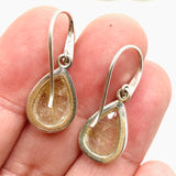 Rutilated Quartz Teardrop Cabochon Earrings PEGJ198