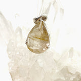 Rutilated Quartz Teardrop Faceted Pendant PPGJ842