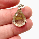 Rutilated Quartz Teardrop Faceted Pendant PPGJ842