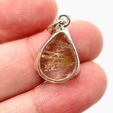 Rutilated Quartz Teardrop Faceted Pendant PPGJ842