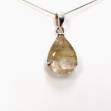 Rutilated Quartz Teardrop Faceted Pendant PPGJ842