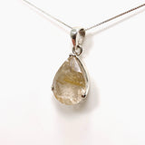 Rutilated Quartz Teardrop Faceted Pendant PPGJ842