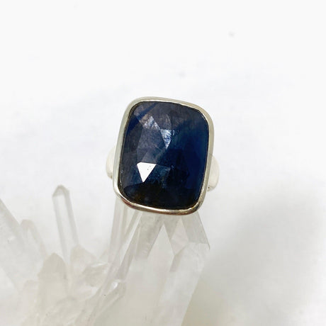 Sapphire Faceted Rectangular Ring Size 7 PRGJ484 - Nature's Magick