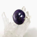 Sapphire Oval Ring with Hammered Band Size 11 KRGJ3189 - Nature's Magick
