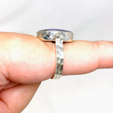 Sapphire Oval Ring with Hammered Band Size 9 KRGJ3188 - Nature's Magick