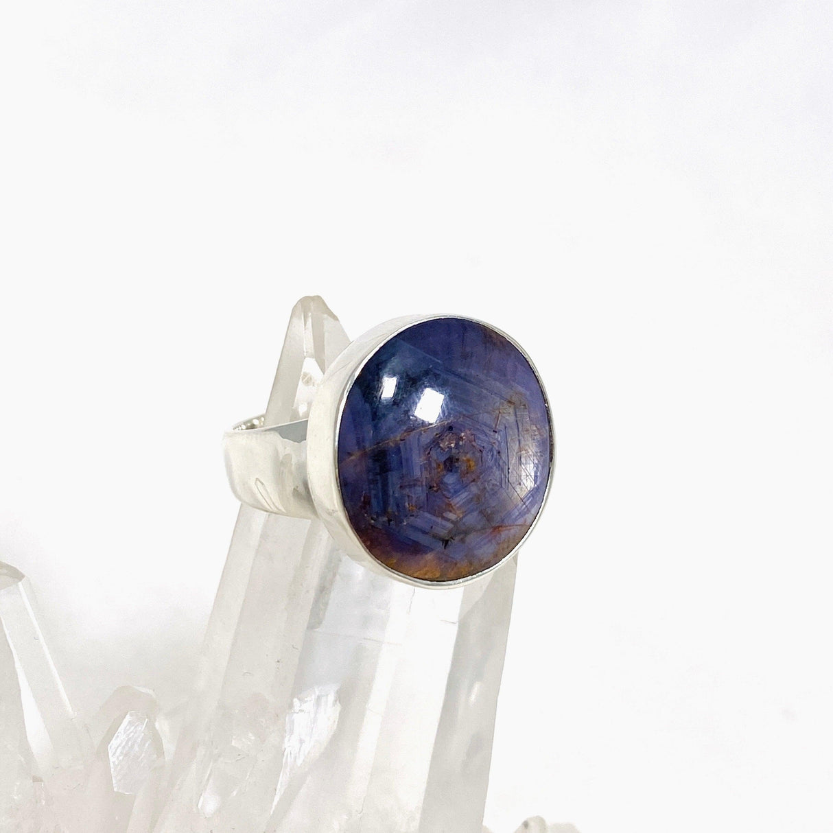 Sapphire Round Ring Size 8 KRGJ3177 - Nature's Magick