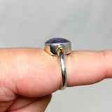 Sapphire Round Ring with Brass Accents Size 9 KRGJ3179 - Nature's Magick