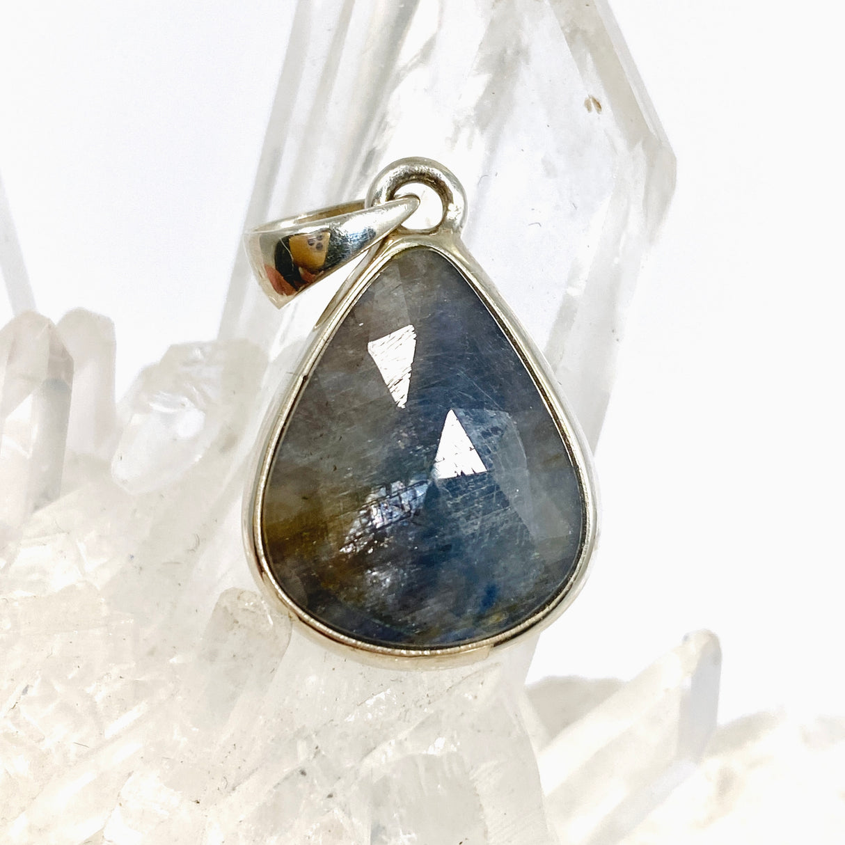Sapphire Teardrop Faceted Pendant PPGJ1214
