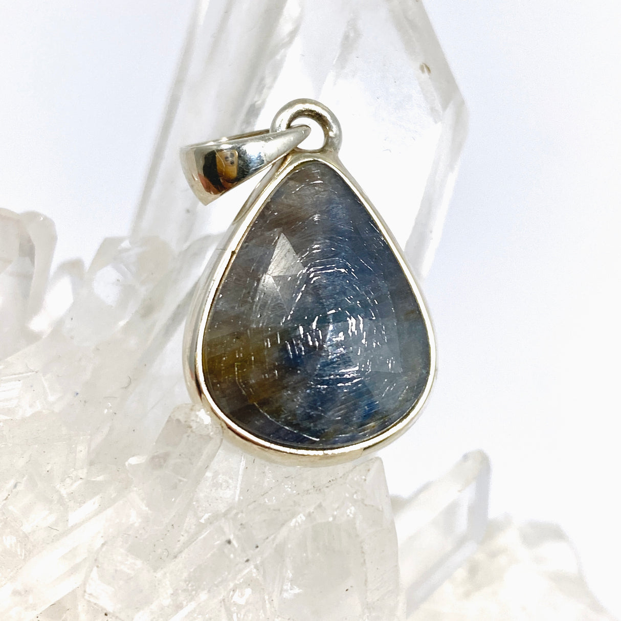 Sapphire Teardrop Faceted Pendant PPGJ1214