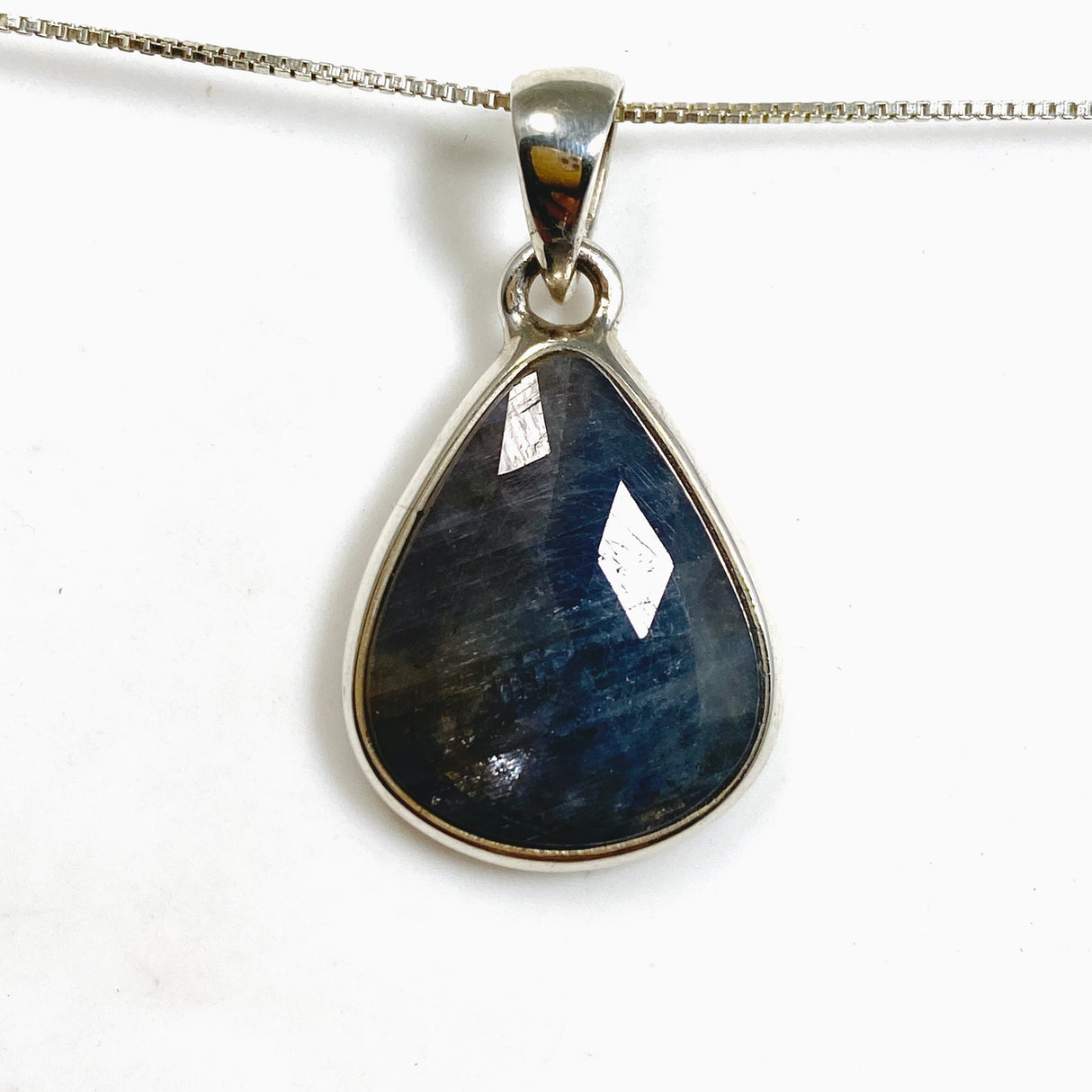 Sapphire Teardrop Faceted Pendant PPGJ1214