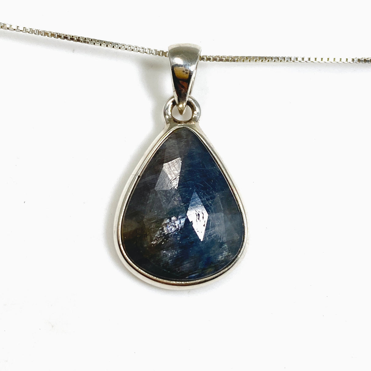 Sapphire Teardrop Faceted Pendant PPGJ1214