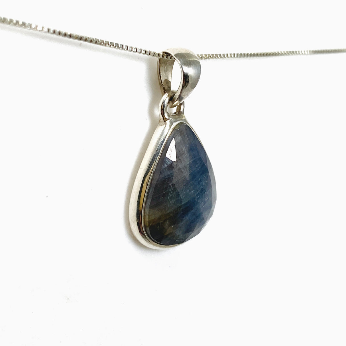 Sapphire Teardrop Faceted Pendant PPGJ1214