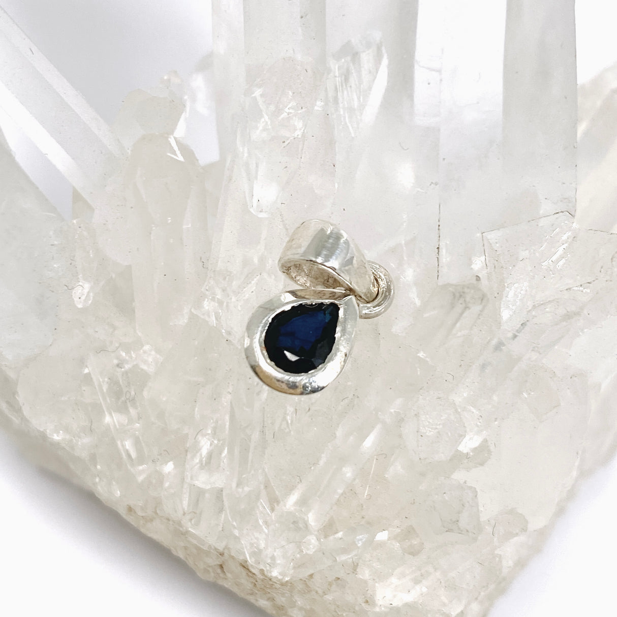 Sapphire Teardrop Faceted Pendant PPGJ1215