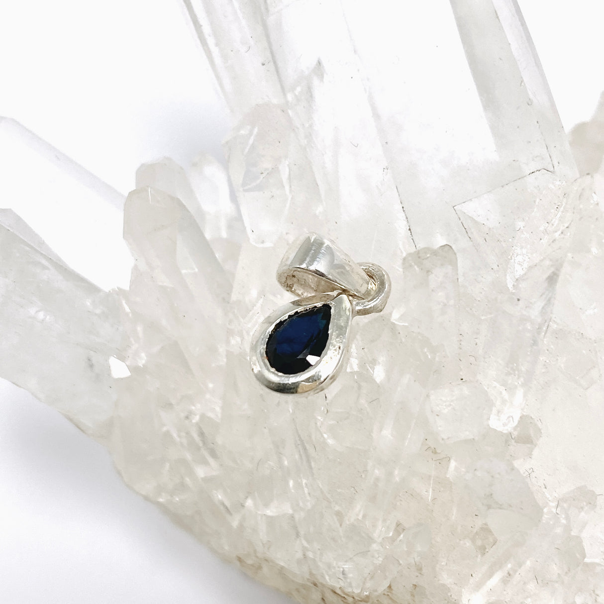 Sapphire Teardrop Faceted Pendant PPGJ1215