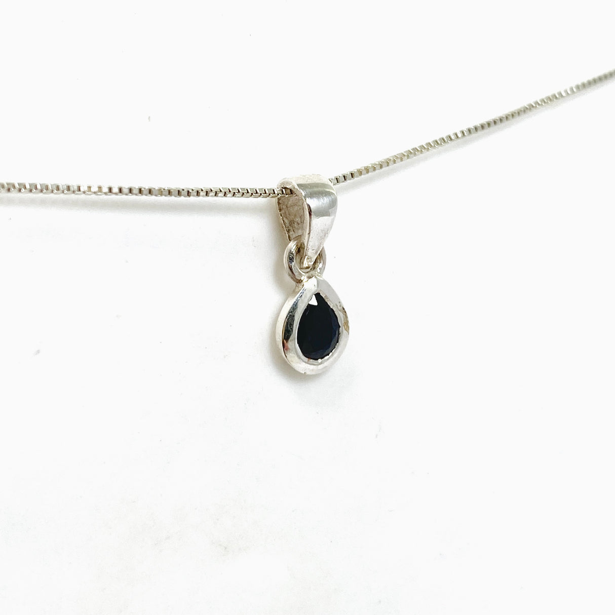Sapphire Teardrop Faceted Pendant PPGJ1215