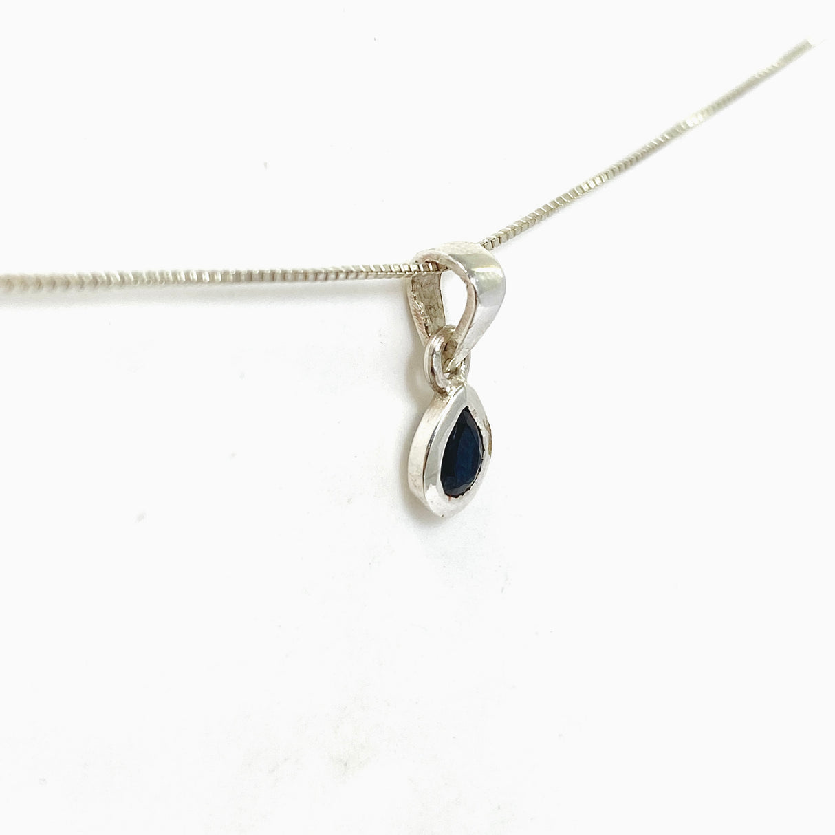 Sapphire Teardrop Faceted Pendant PPGJ1215