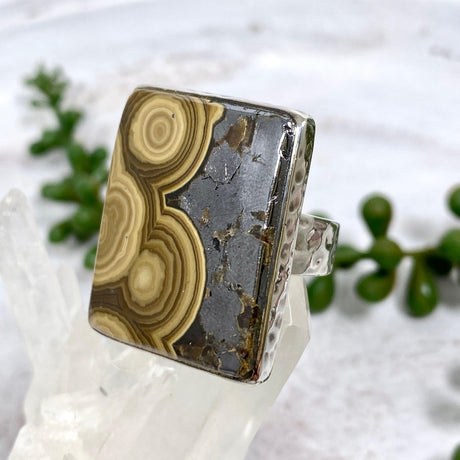 Schalenblende rectangle ring s.9 KRGJ1652 - Nature's Magick