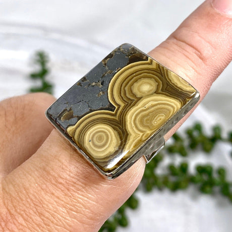 Schalenblende rectangle ring s.9 KRGJ1652 - Nature's Magick