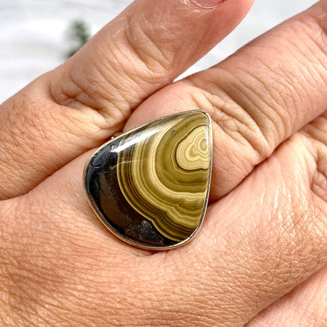 Schalenblende teardrop ring s.10 KRGJ1645 - Nature's Magick