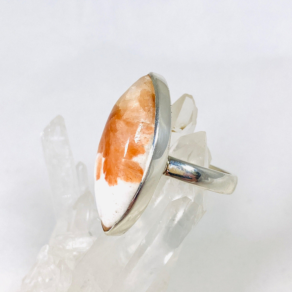 Scolecite Marquise Ring s.11 SSGJ-66 - Nature's Magick