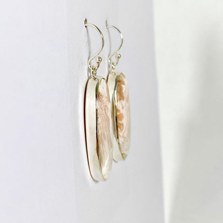 Scolecite oval earrings KEGJ1323