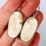 Scolecite oval earrings KEGJ1323
