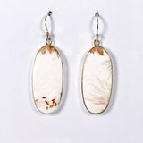 Scolecite oval earrings KEGJ1324